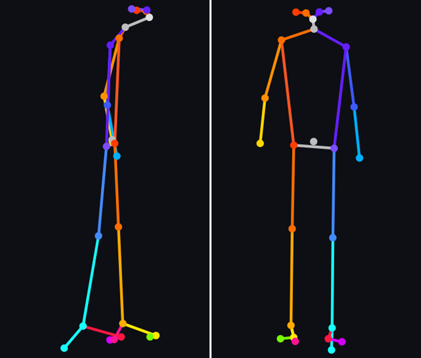 3D body pose data from multiple views
