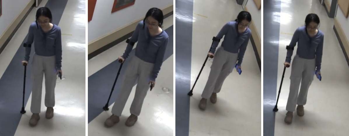 Person walking through the hallway capture area